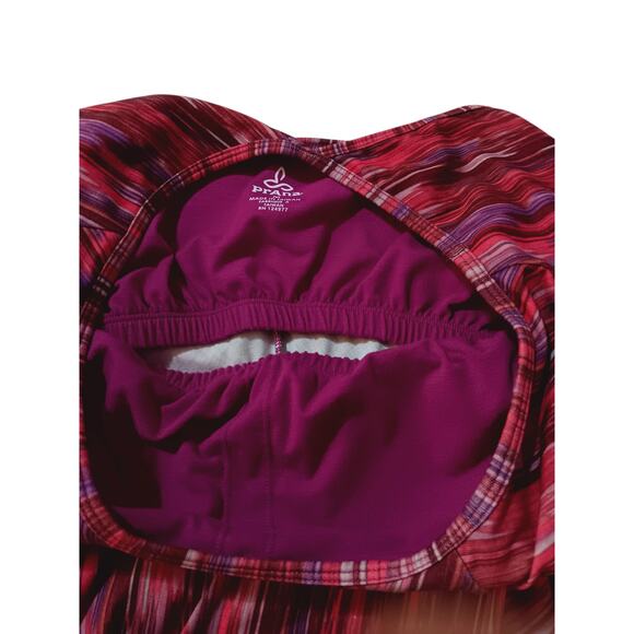 PRANA Built-in Bra Athletic Sporty Dress Medium Empire Waist Artsy Print Stretch - Picture 4 of 8